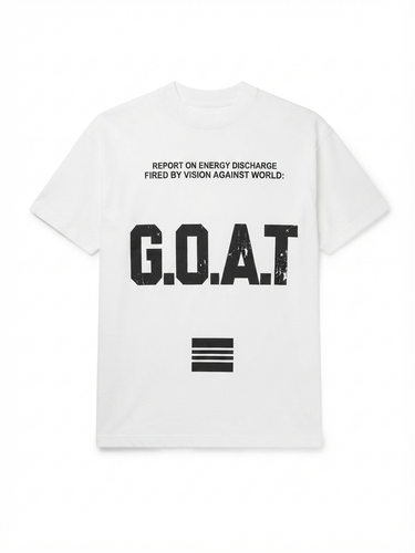 تیشرت اورسایز طرح G.O.A.T و عدد 10
