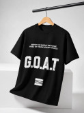 تیشرت مردانه GOAT10 مشکی عکس استودیویی با پارچه ماکان | بوتیک امین