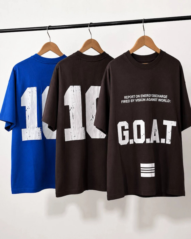 تیشرت مردانه GOAT10 قهوهای عکس استودیویی با پارچه ماکان | بوتیک امین